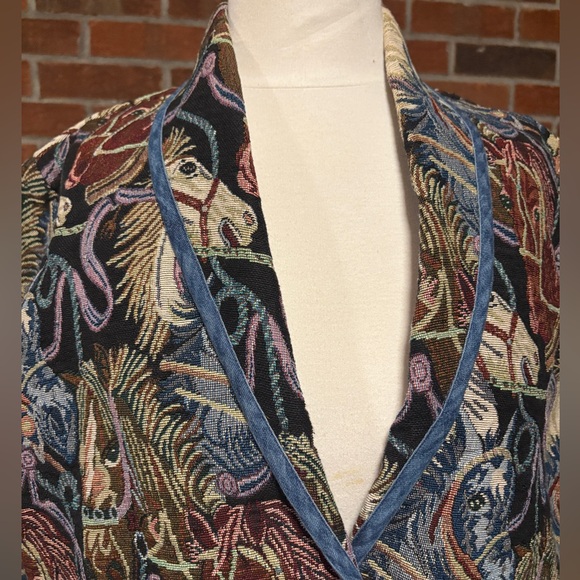 Vintage Equestrian Tapestry Jacket - Picture 3 of 6